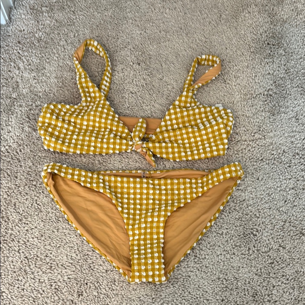 Vitamin A Yellow Gingham Bikini